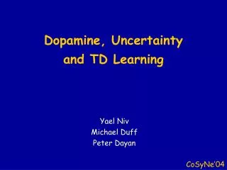 Dopamine, Uncertainty and TD Learning