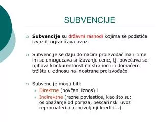 subvencije