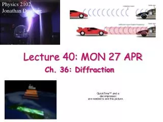 Lecture 40: MON 27 APR