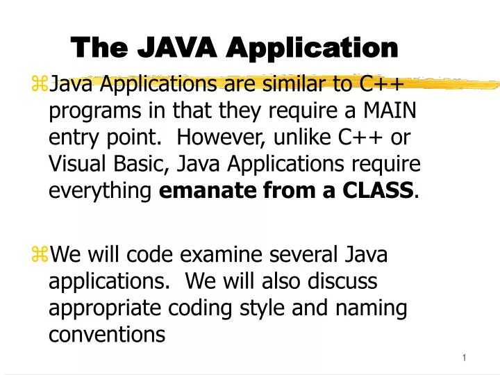 the java application