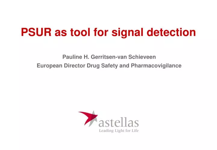 psur as tool for signal detection