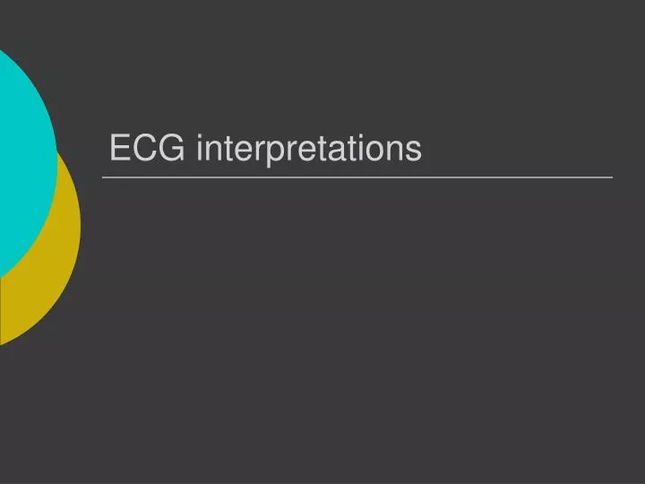 ecg interpretations