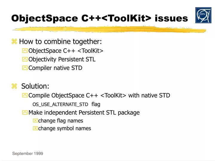 objectspace c toolkit issues