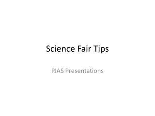 Science Fair Tips