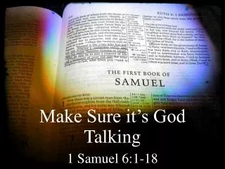 Make Sure it’s God Talking