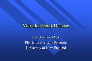 Valvular Heart Disease