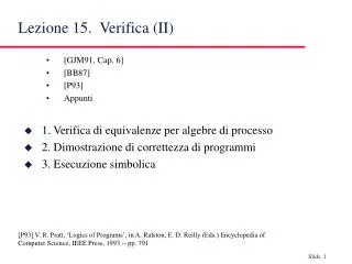 lezione 15 verifica ii