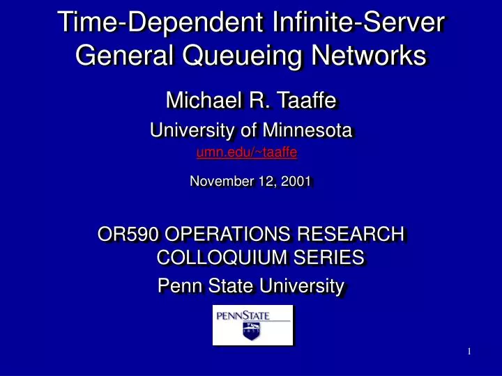 time dependent infinite server general queueing networks