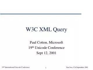 W3C XML Query