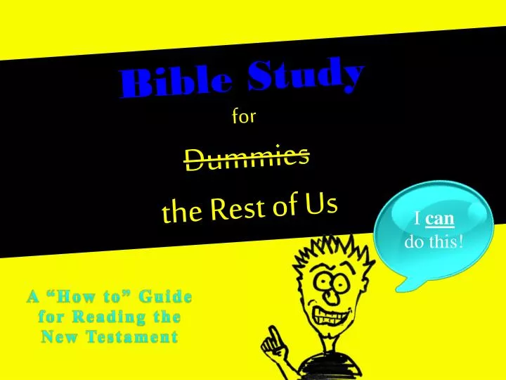 bible study for dummies the rest of us