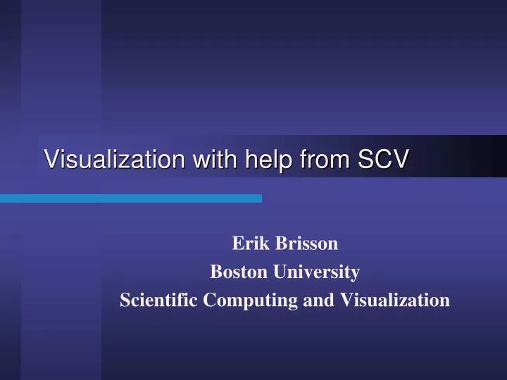 visualization with help from scv