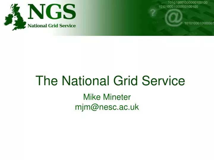 the national grid service