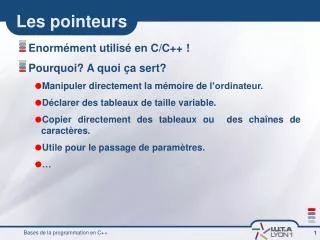 les pointeurs