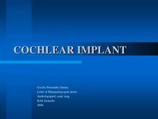 cochlear implant