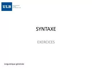 syntaxe