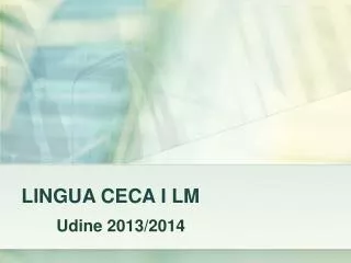 lingua ceca i lm