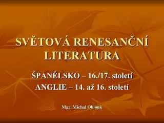 sv tov renesan n literatura