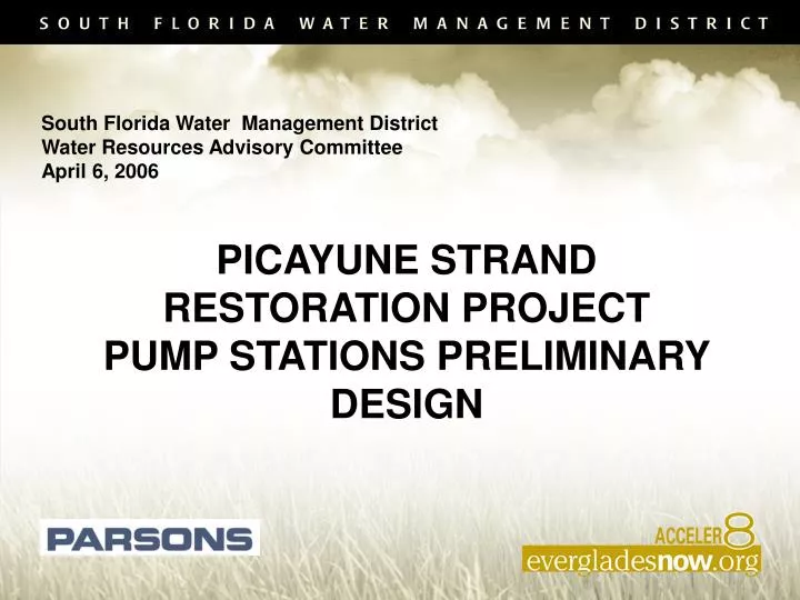 picayune strand restoration project pump stations preliminary design