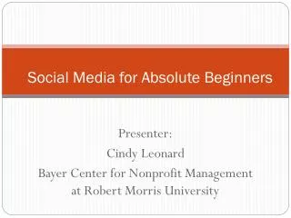 Social Media for Absolute Beginners