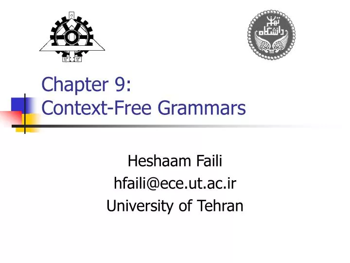 chapter 9 context free grammars