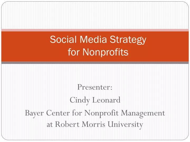 social media strategy for nonprofits