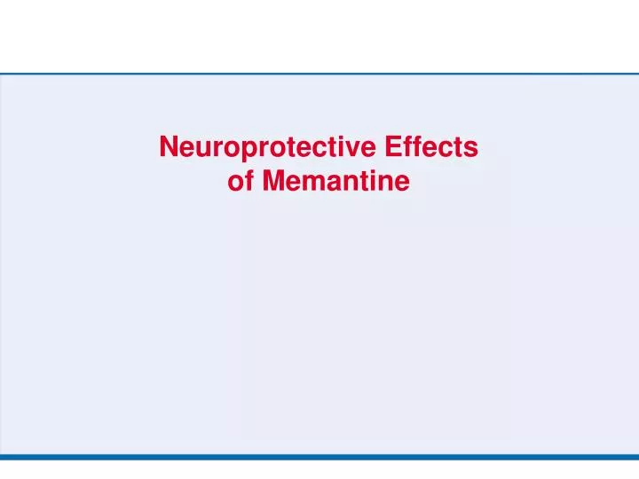 neuroprotective effects of memantine