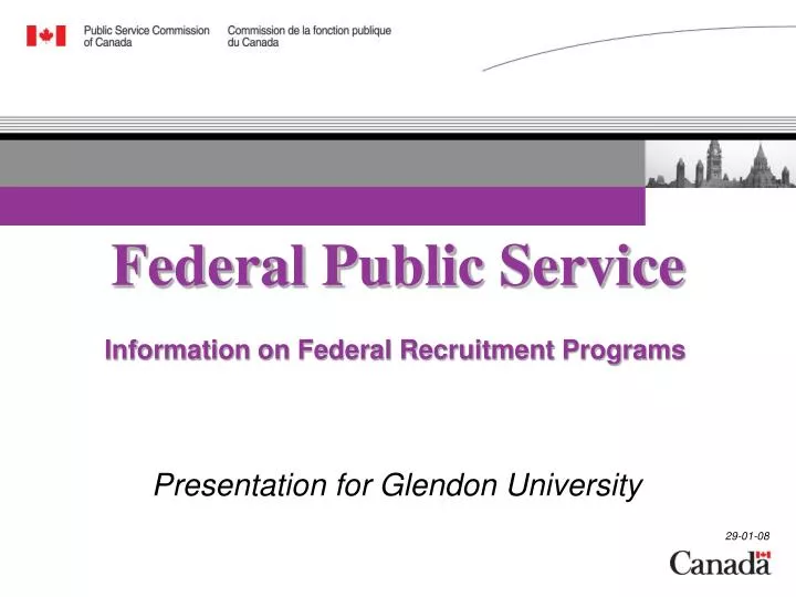 presentation for glendon university 29 01 08