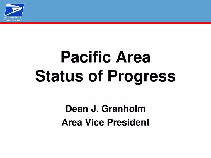 pacific area status of progress