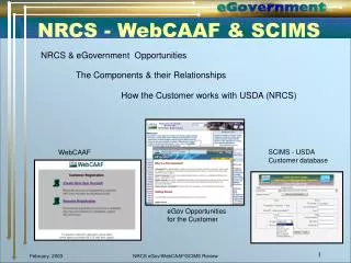 NRCS - WebCAAF &amp; SCIMS