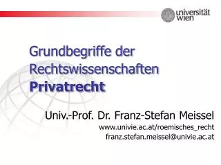 grundbegriffe der rechtswissenschaften privatrecht