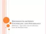 Differences between Counseling and Psychology - slide 1