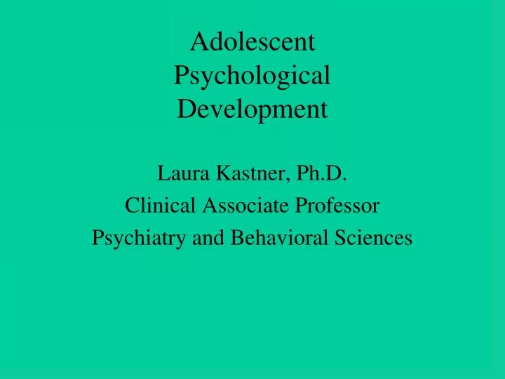 adolescent psychological development