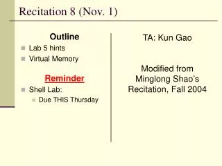 recitation 8 nov 1