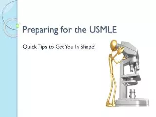 Preparing for the USMLE