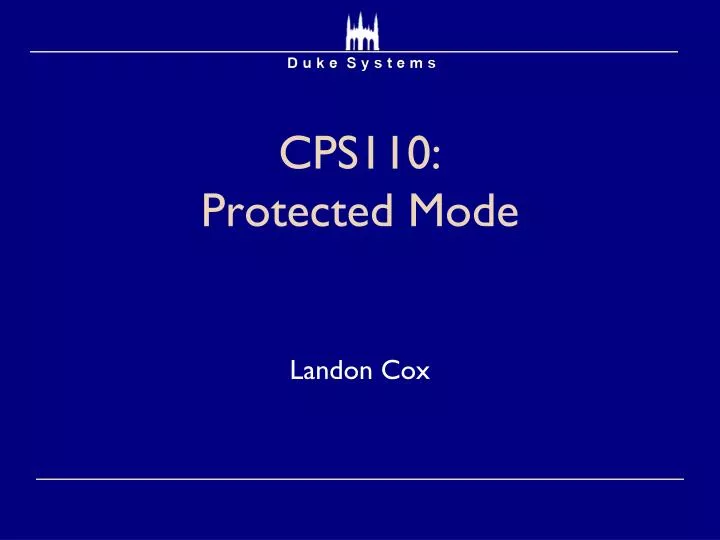 cps110 protected mode