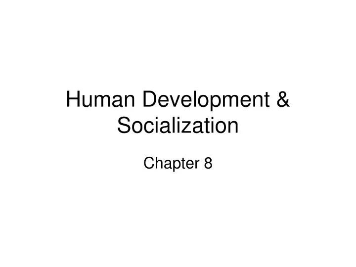 human development socialization