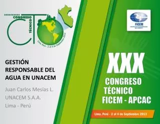 gesti n responsable del agua en unacem