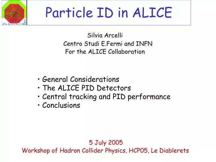 particle id in alice