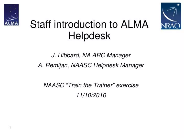 staff introduction to alma helpdesk