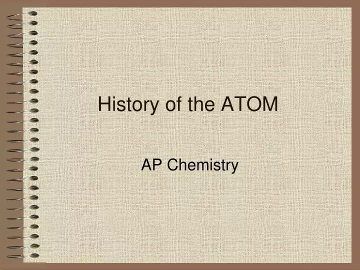 history of the atom