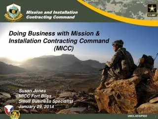 Doing Business with Mission &amp; Installation Contracting Command (MICC)