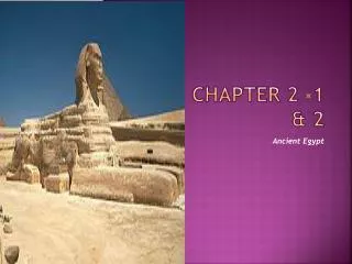 Chapter 2 -1 &amp; 2