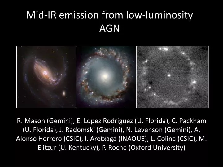 mid ir emission from low luminosity agn