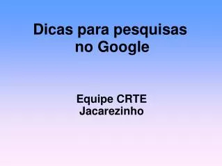 equipe crte jacarezinho