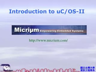 Introduction to uC/OS-II