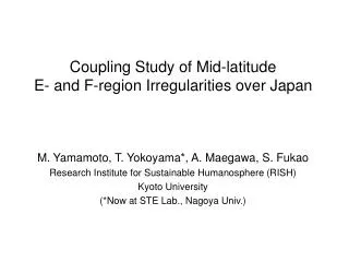 Coupling Study of Mid-latitude E- and F-region Irregularities over Japan