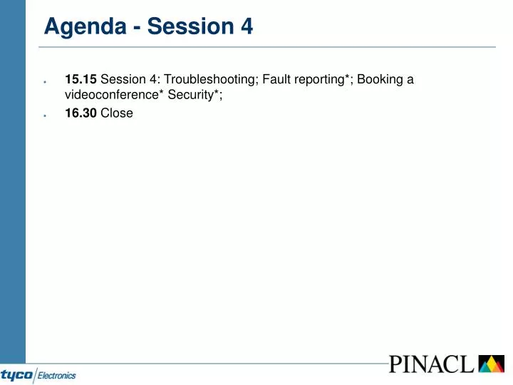 agenda session 4