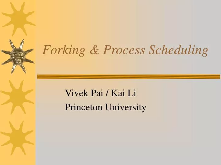 forking process scheduling