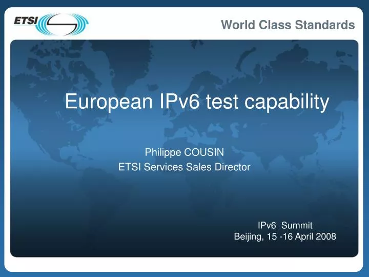 european ipv6 test capability