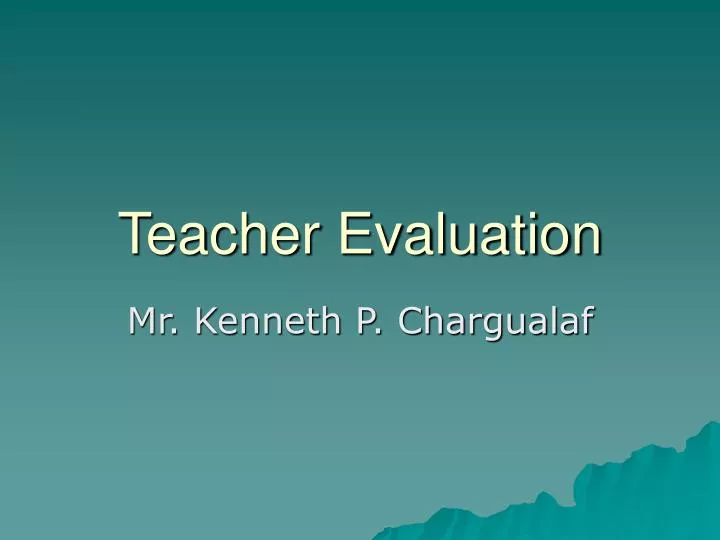 teacher evaluation